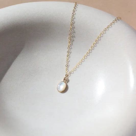 Aurelia Mother of Pearl Pendant Necklace