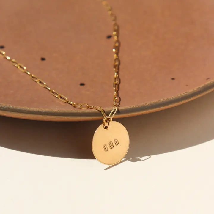 Angel Number Necklace in 14k Gold Fill or Sterling Silver