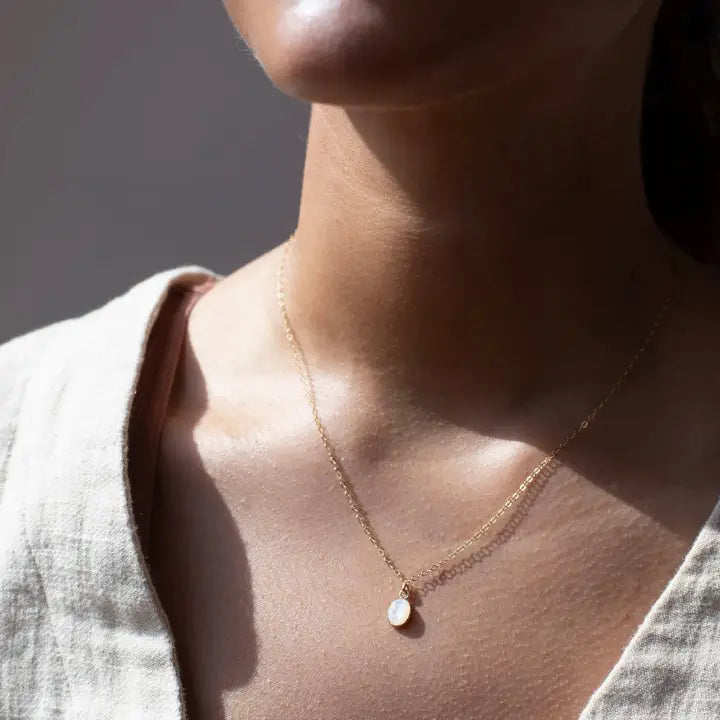 Aurelia Mother of Pearl Pendant Necklace