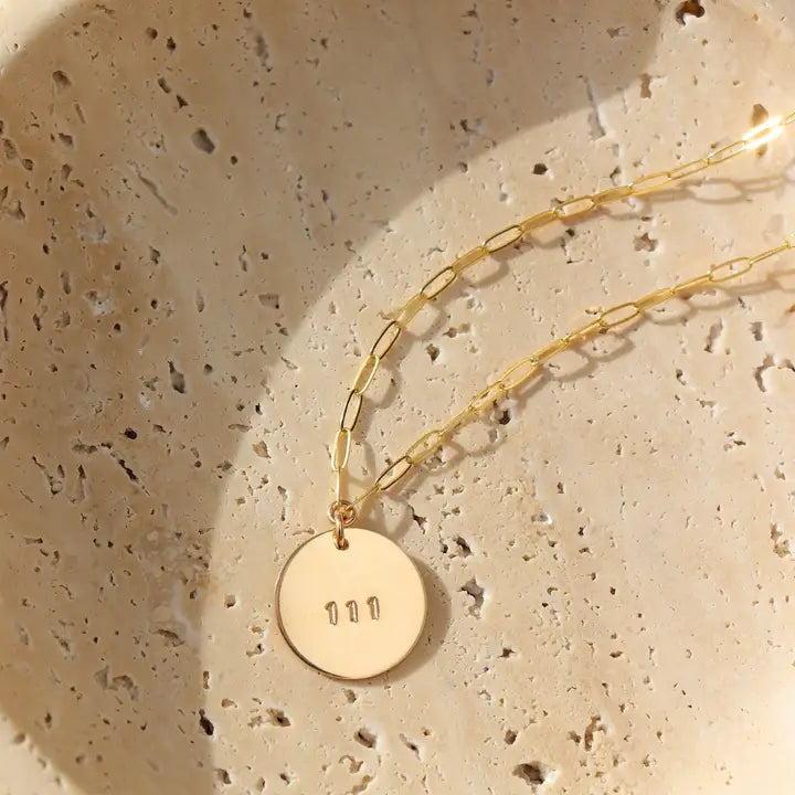 Angel Number Necklace in 14k Gold Fill or Sterling Silver
