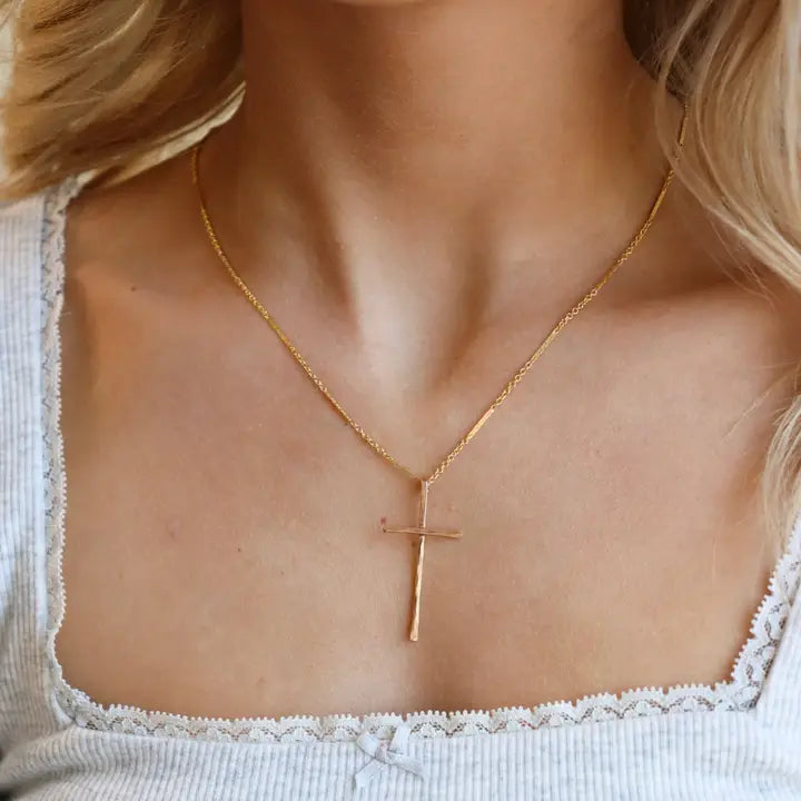 Grace Cross Necklace in 14k Gold Fill or Sterling Silver